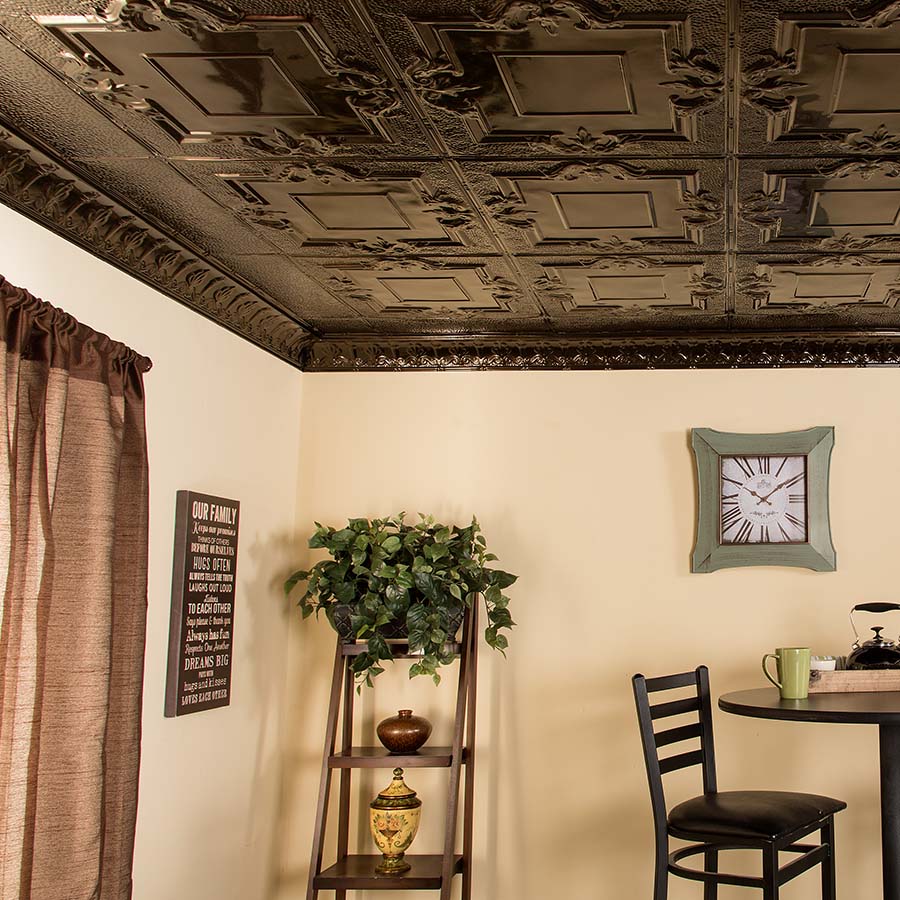 tin ceiling bathroom